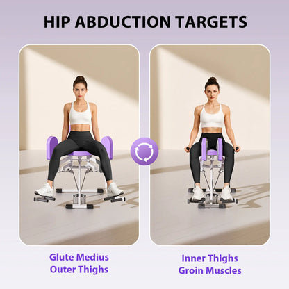 2-In-1 Thigh & Glute Trainer - Adjustable Hip Adductor Machine for Inner Thighs & Hip Dips (Home Gym)-Wermah