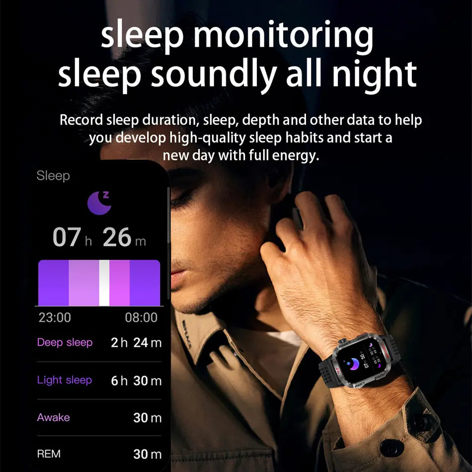 Men's Rechargeable GPS Smartwatch with Magnetic Black Stainless Steel Band, 600mAh USB Rechargeable Battery, Waterproof Design, Flashlight, Compass, Bluetooth Calling, HD Touchscreen, Outdoor Sports Tracker, Android Compatible