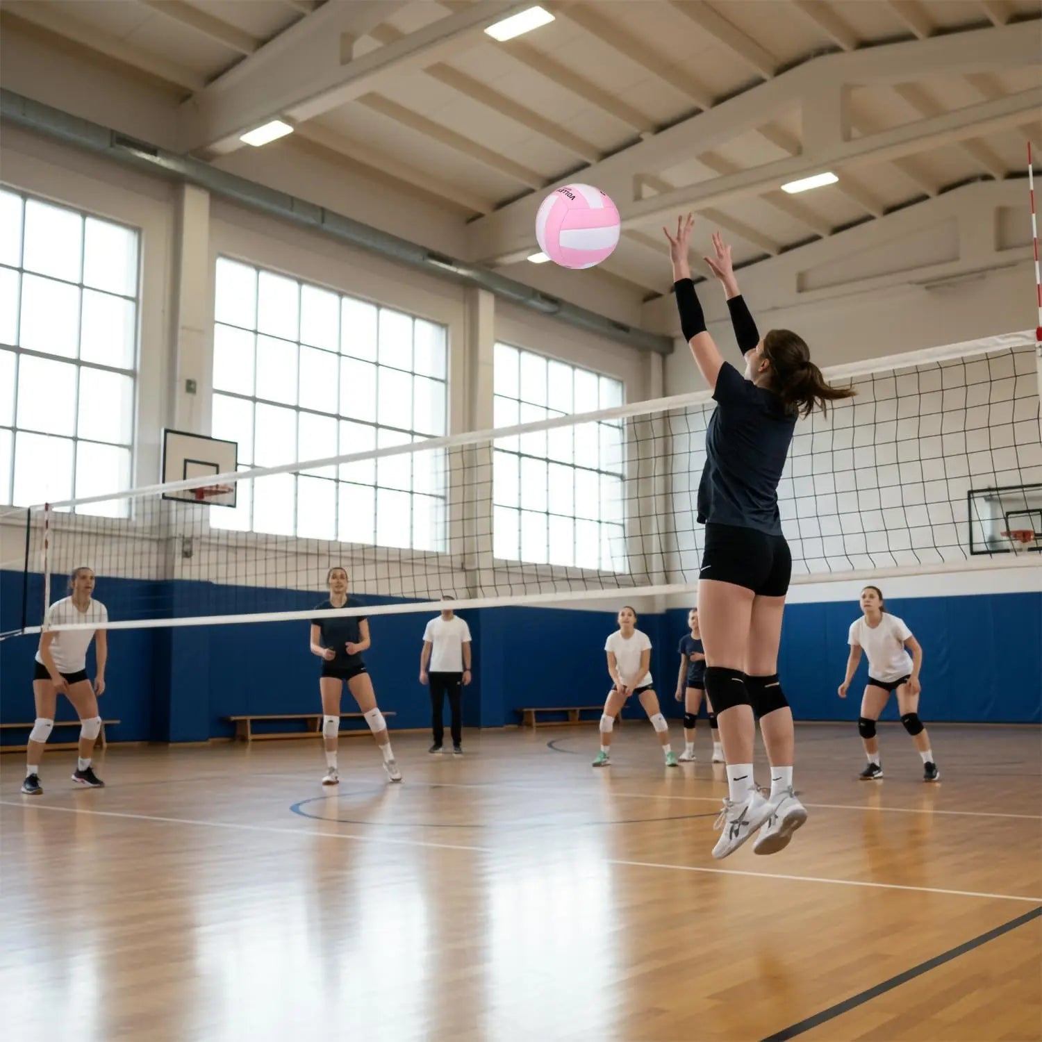 Professional Soft Touch Volleyball for Teen Girls and Youth - Durable Official Size 5 Training and Practice Volleyball for Indoor, Outdoor, Beach, and Pool Activities