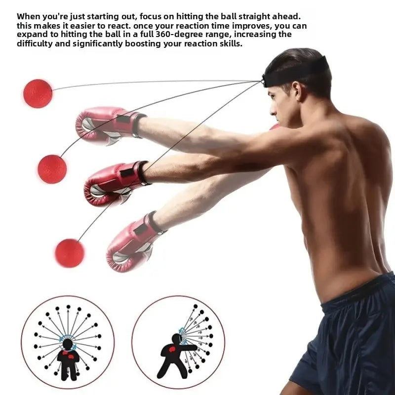 Professional Boxing Reflex Speed Ball with Adjustable Headband for Enhanced Agility and Speed Training, Suitable for Boxing, Sanda, Stress Relief, Fitness, and Outdoor Activities for All Ages