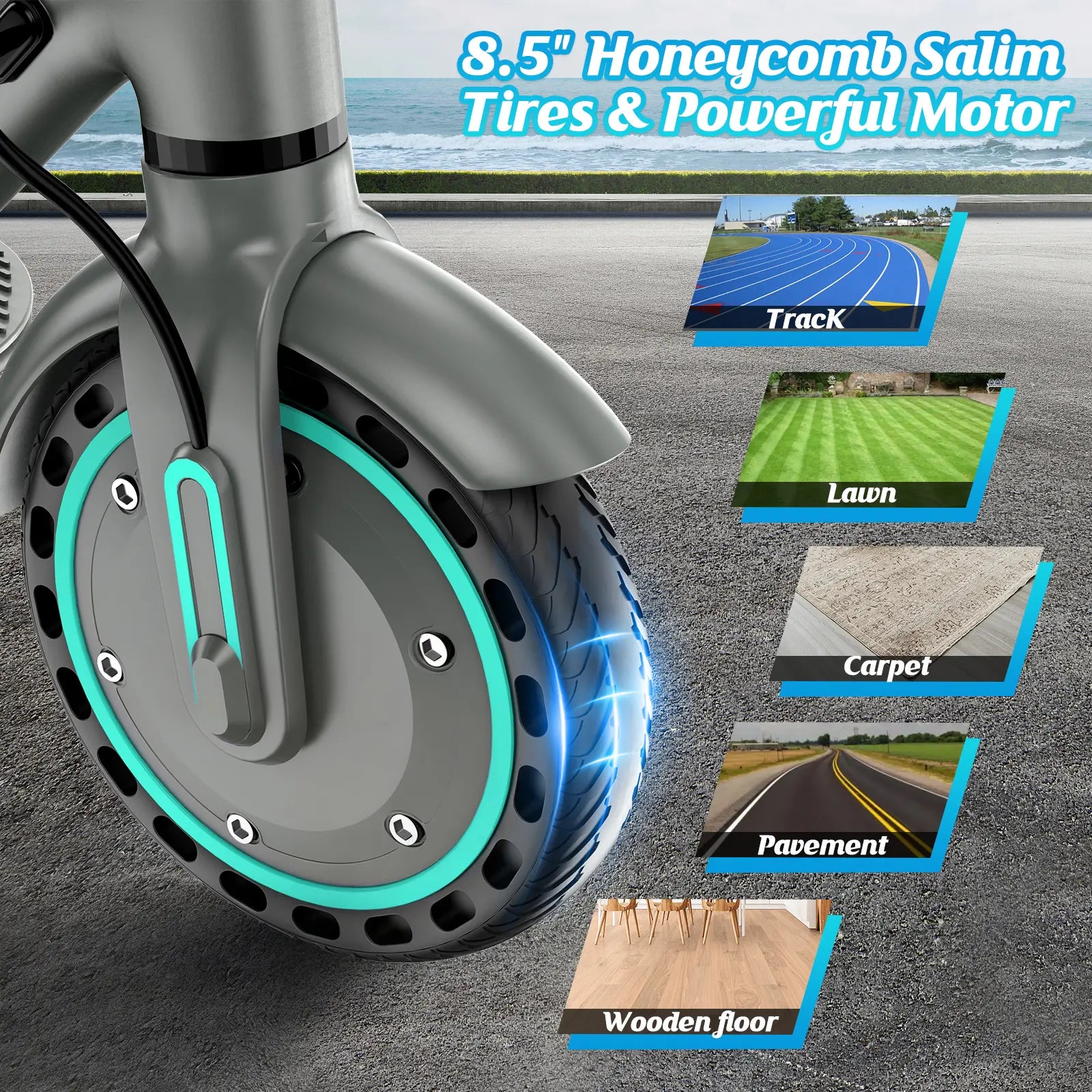 2026 Leisure Folding Scooter, Range of 14 Miles, App Unlocked 28Mph, 3-Speed Adjustable Fun Sports Scooter, Portable Folding Commuting Electric Scooter, with Application Control