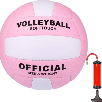 Professional Soft Touch Volleyball for Teen Girls and Youth - Durable Official Size 5 Training and Practice Volleyball for Indoor, Outdoor, Beach, and Pool Activities