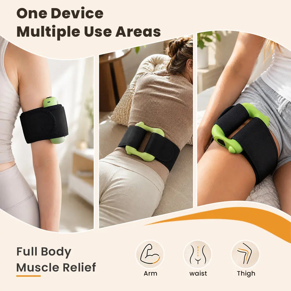 Turbo-Vibe Fascia Ring Full Body Massager, Mini Abdominal Trainer with 6 Speeds, 6 Different Modes for Abdominal Muscle Recovery, Rechargeable and Portable, Suitable for Waist, Back, Abdomen, Legs and Arms, Perfect Gift for Men and Women