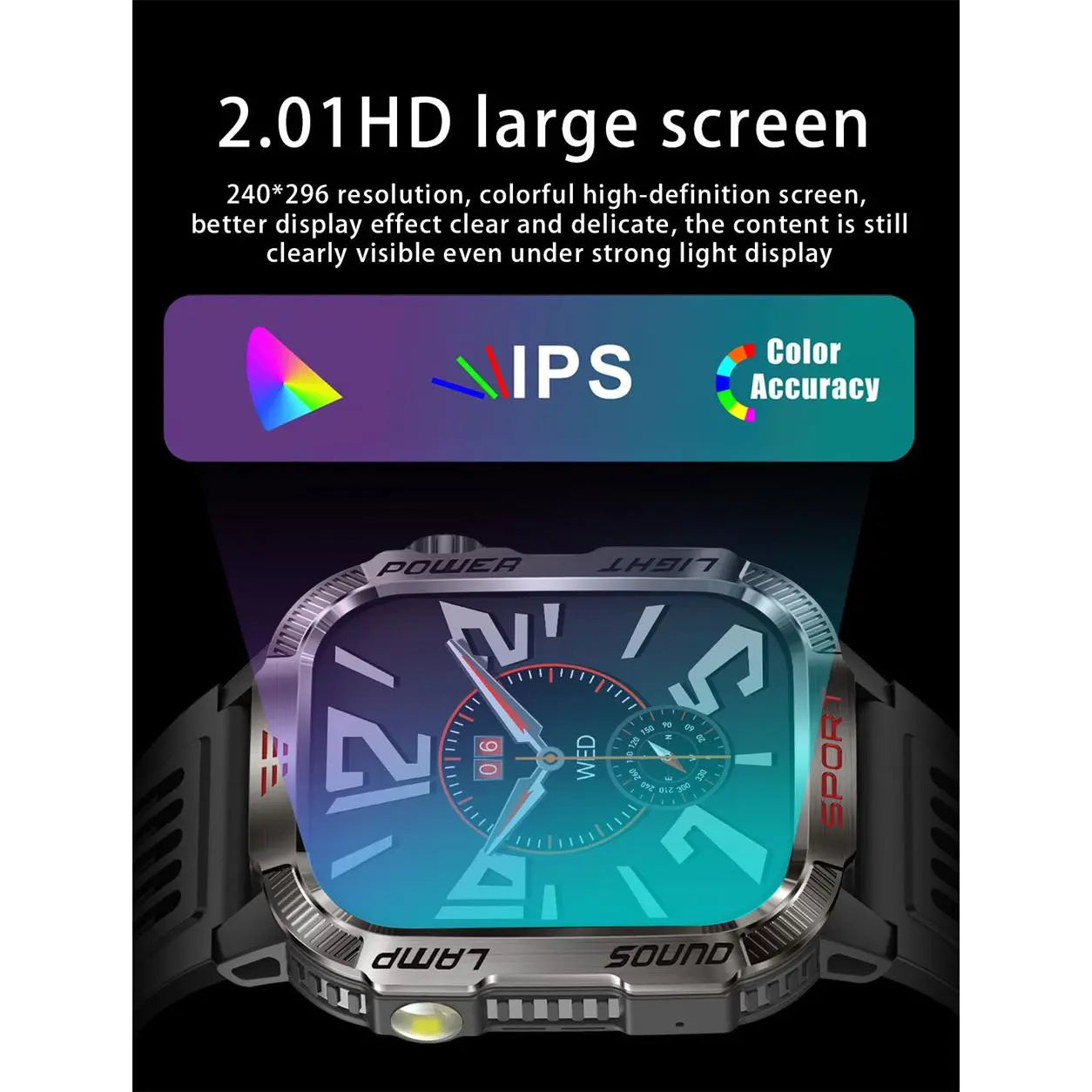 Men's Rechargeable GPS Smartwatch with Magnetic Black Stainless Steel Band, 600mAh USB Rechargeable Battery, Waterproof Design, Flashlight, Compass, Bluetooth Calling, HD Touchscreen, Outdoor Sports Tracker, Android Compatible