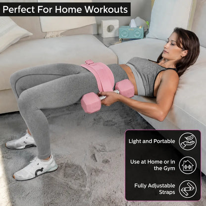 Cushioned Hip Thrust Belt, Solid Glute Workout Equipment for at Home Gym, Unisex Adjustable Strap for Dumbbell & Kettlebell Training, at Home Gym Equipment