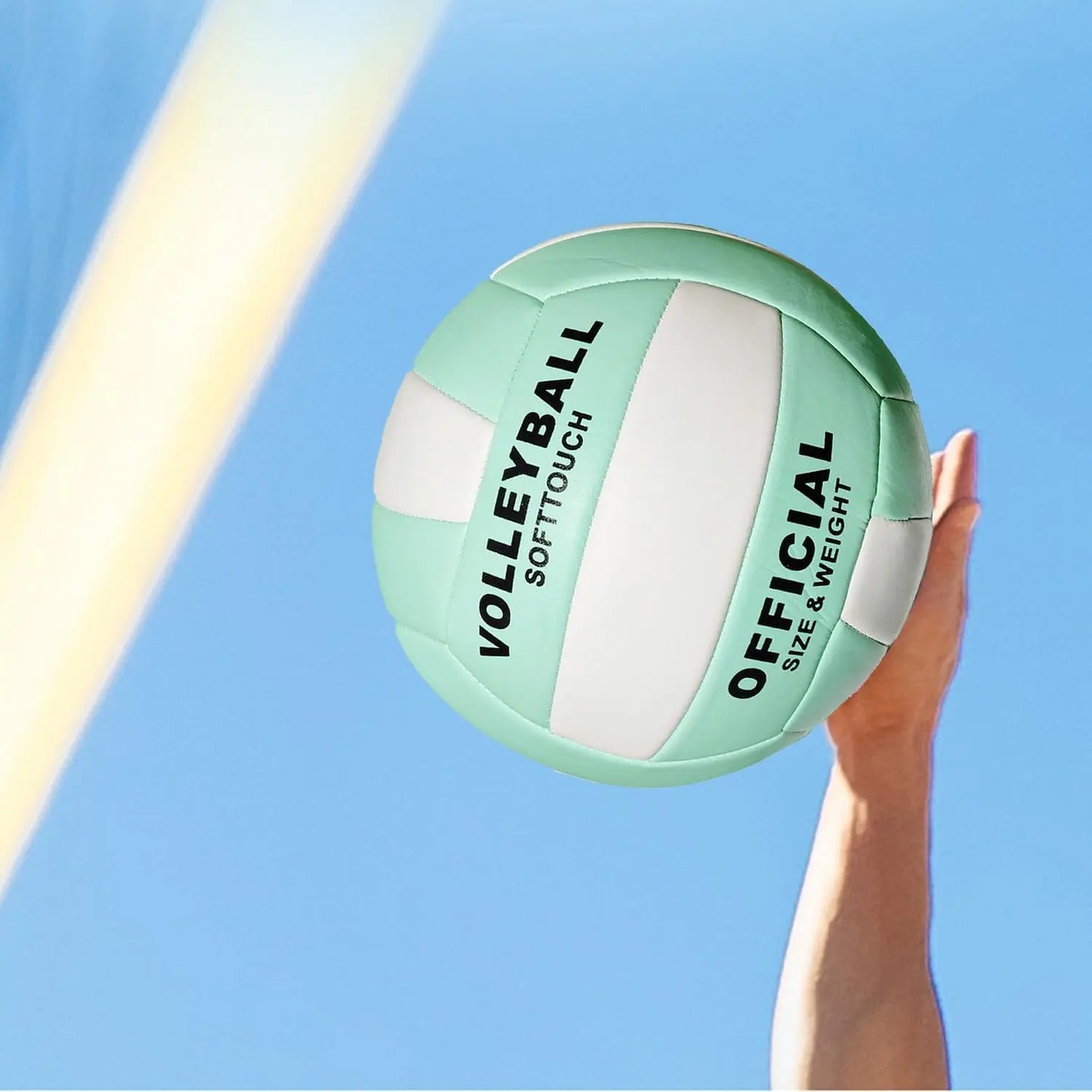 Professional Soft Touch Volleyball for Teen Girls and Youth - Durable Official Size 5 Training and Practice Volleyball for Indoor, Outdoor, Beach, and Pool Activities