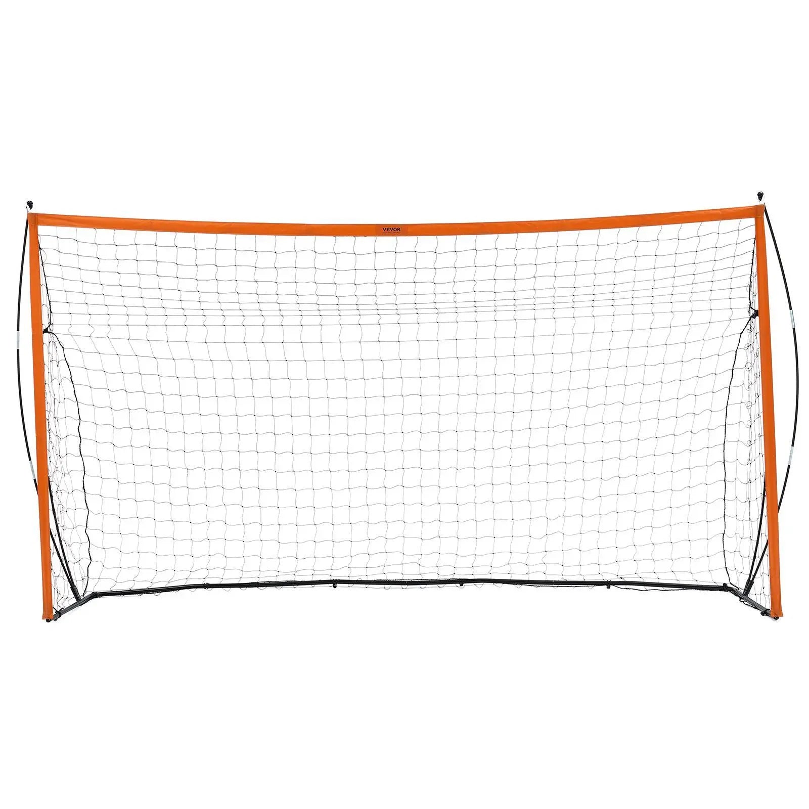 【Summerfinds】Vevor Portable Soccer Goal, 12X6 Ft Adults Kids Backyard Soccer Net, Large Practice Soccer Net, Steel Fiberglass Structure Training Goal Set, All-Weather Outdoor Soccer Goals with Carry Bag, Orange