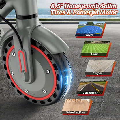 Portable Folding Electric Scooter for Adults & Teens 7.8Ah Battery (15-18 Miles) or 10.5Ah Battery (25-30 Miles), 19 MPH Max Speed, 8.5-Inch Honeycomb Tires, LED Display, Rear Brake Light, Portable Commuter Scooter Tiktokshopbacktoschool