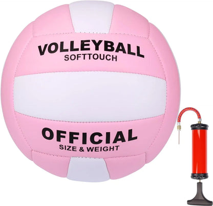Professional Soft Touch Volleyball for Teen Girls and Youth - Durable Official Size 5 Training and Practice Volleyball for Indoor, Outdoor, Beach, and Pool Activities