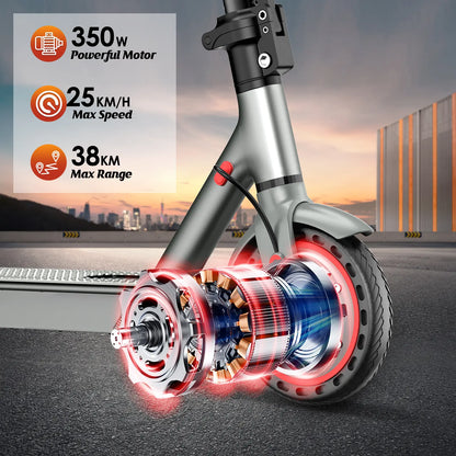 Portable Folding Electric Scooter for Adults & Teens 7.8Ah Battery (15-18 Miles) or 10.5Ah Battery (25-30 Miles), 19 MPH Max Speed, 8.5-Inch Honeycomb Tires, LED Display, Rear Brake Light, Portable Commuter Scooter Tiktokshopbacktoschool