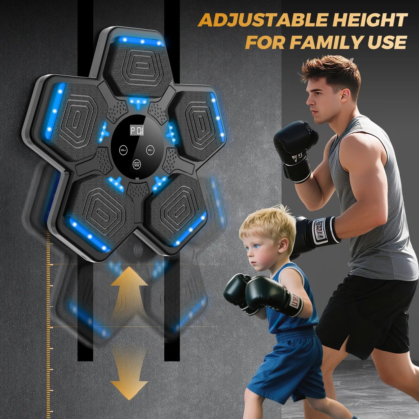 2026 Upgraded Bluetooth Music Boxing Machine with Boxing Gloves and Wall-Mounted Smart Hitting Pad, Adjustable-Speed Boxing Trainer. Home Gym Workout Equipment Suitable for Kids Aged 6+ and Adults, an Ideal Gift for Children and Boxing Enthusiasts.